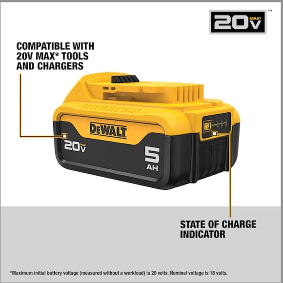 DeWalt 20v 2-Pack Lithium-Ion Batteries with Charger & Tool Bag - Picture 4 of 11